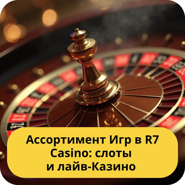 Ассортимент Игр в R7 Casino: слоты и лайв-Казино